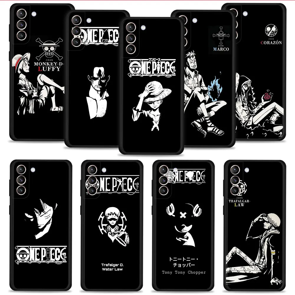 

One Piece Dark Style Case For Samsung Galaxy S22 S21 S20 Ultra FE S22 S21 S20 S10 S9 S8 Plus S10e Note 20Ultra 10Plus Cover