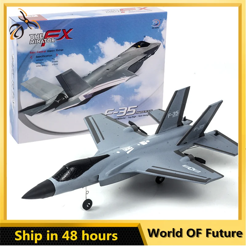 Радиоуправляемый самолет FX935, планер с дистанционным управлением, истребитель F35, 2,4G, самолет для хобби EPP, пенопластовая Беспроводная электронная игрушка для мальчиков, детский подарок