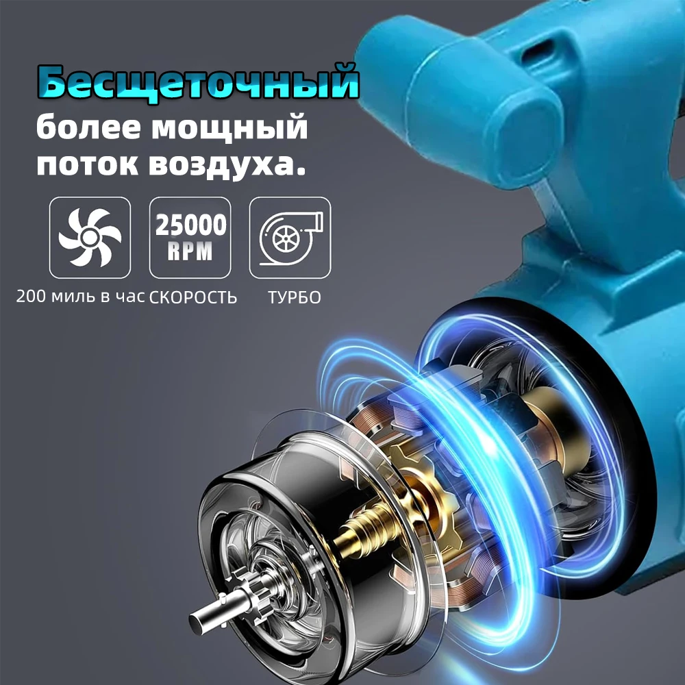 Беспроводной вентилятор с бесщеточным двигателем 21 в 6 скоростей