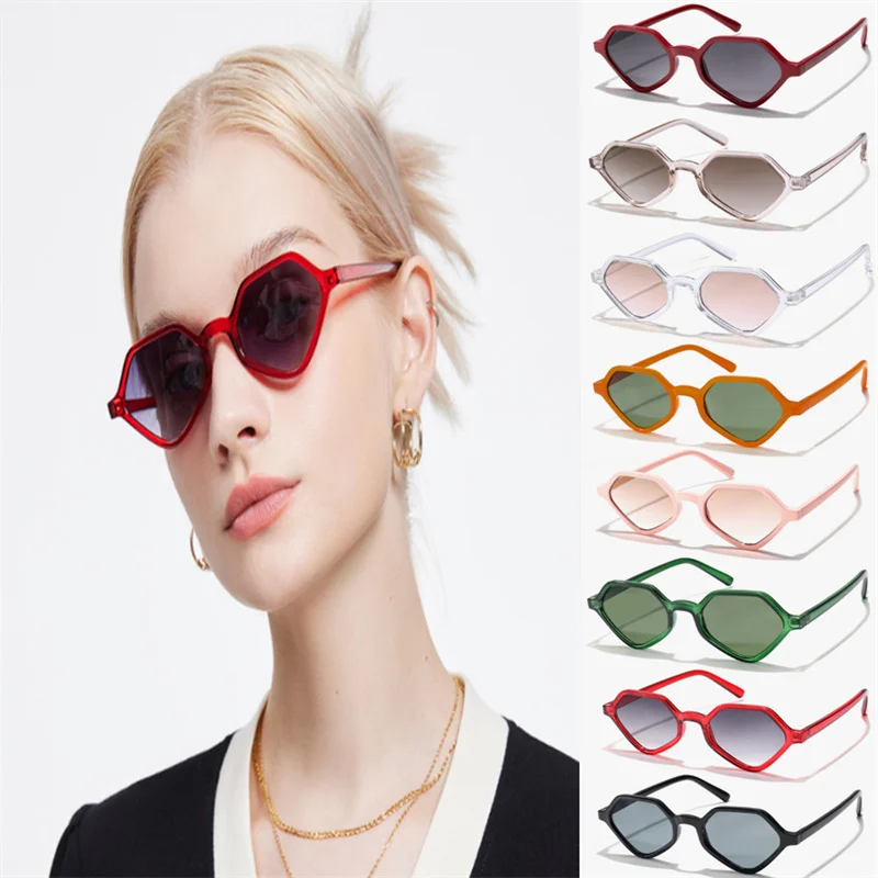 

Модные многоугольные квадратные женские солнцезащитные очки ретро синие розовые Оттенки UV400 мужские трендовые солнцезащитные очки подарк...