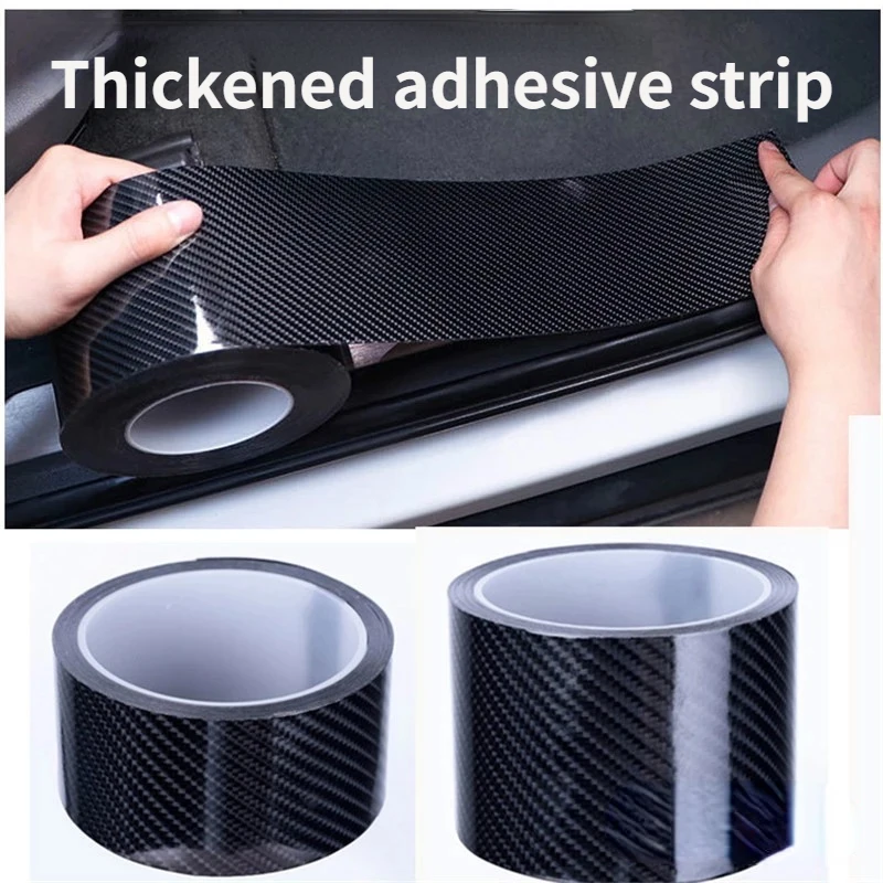 

Наклейка-полоска для защиты от шагов и столкновений 5D из углеродного волокна защищает аксессуары для отделки зеркала заднего вида