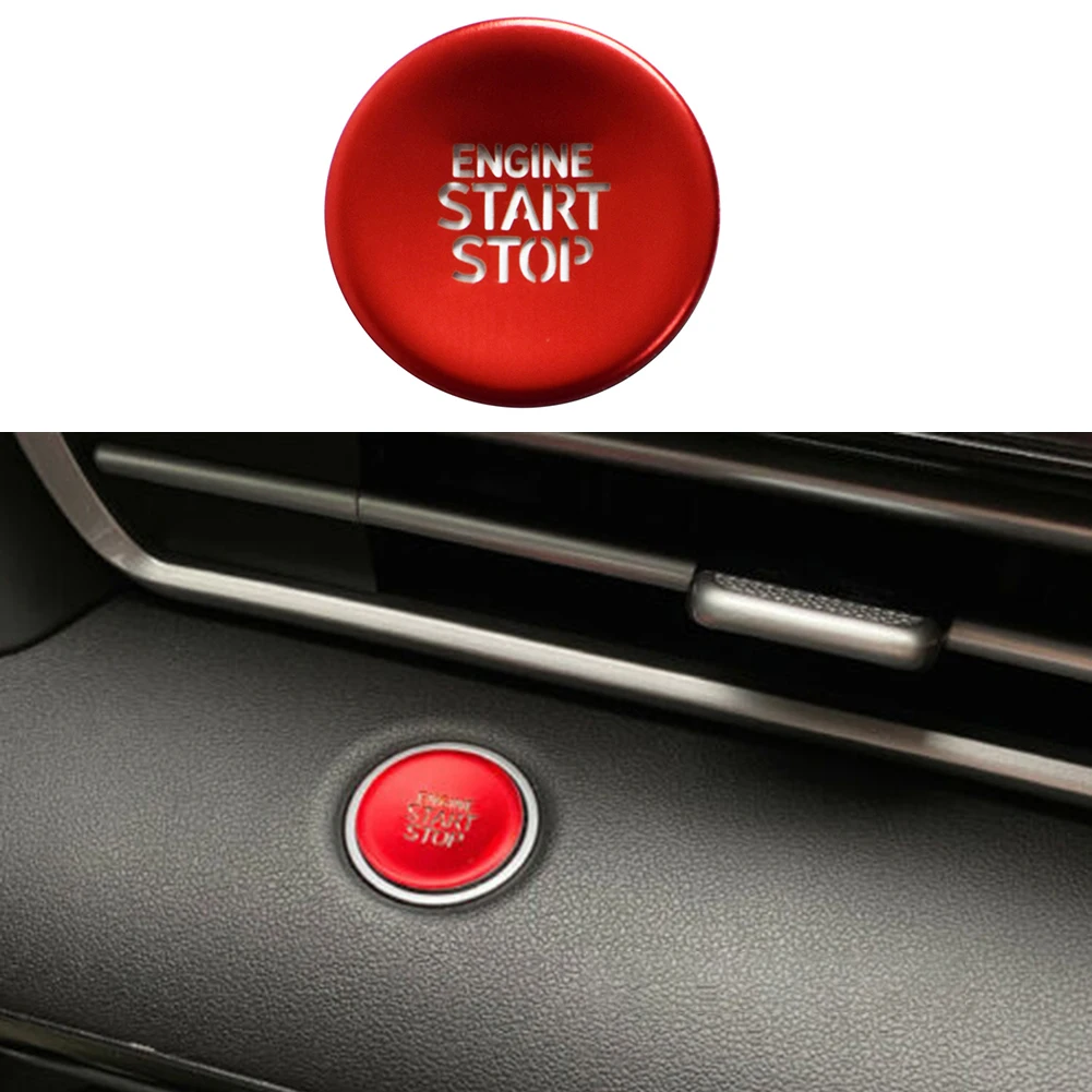 

Switch Cover Button Decoration Direct Replacement Engine Fashion Interior Start Stop Accessories Aluminum Alloy