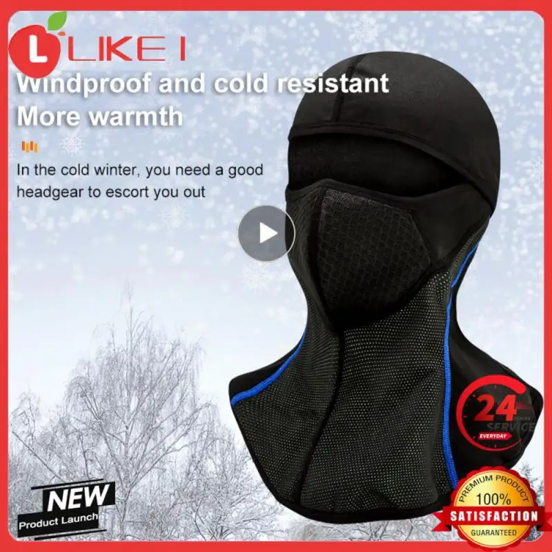 

Outdoor Sports Cycling Mask Winter Warm Headgear Reflective Zipper Head Cover Fishing Hunting Riding Neck Windproof Face Mask