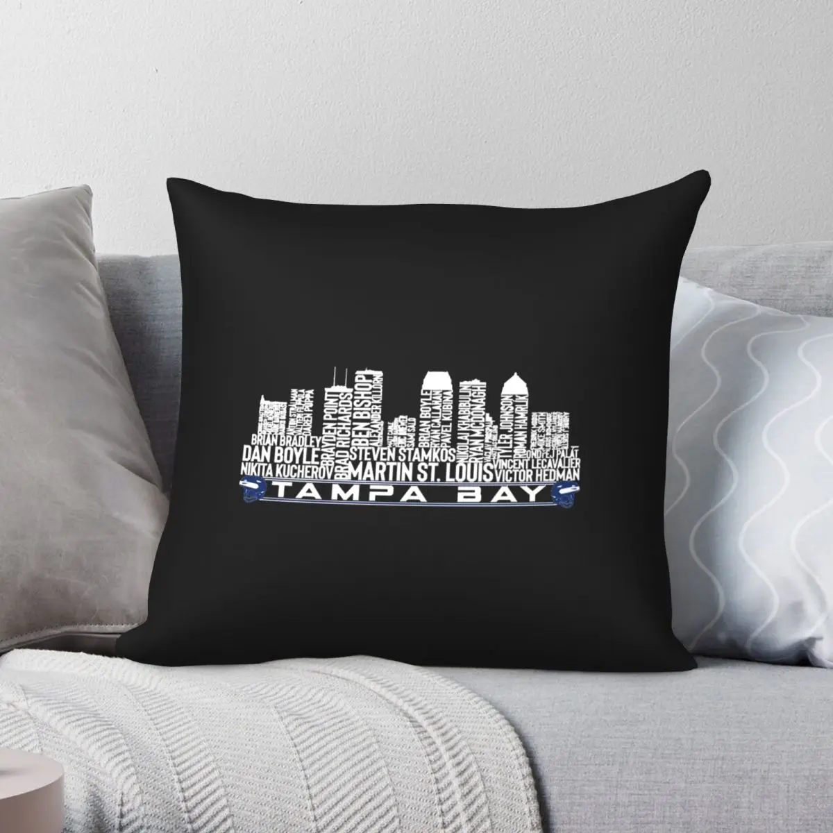 

Квадратный чехол Tampa Bay для подушки, полиэстеровый льняной бархатный чехол с принтом на молнии, декоративный чехол для подушки, чехол для авт...