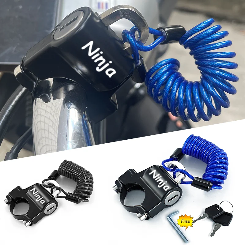 

For Kawasaki Ninja 400 650 300 250 250R Ninja H2 ZX14R ZX10R ZX6R Motorcycle Helmet Lock Handlebar Fixed Anti-theft Helmet Lock