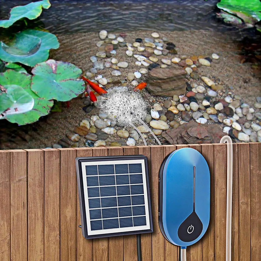 

Outdoor Solar Oxygen Pump Aerator Pump Portable Energy Saving Air Bubble Pump Fishing Tools Fish Tank Aquarium Accessories
