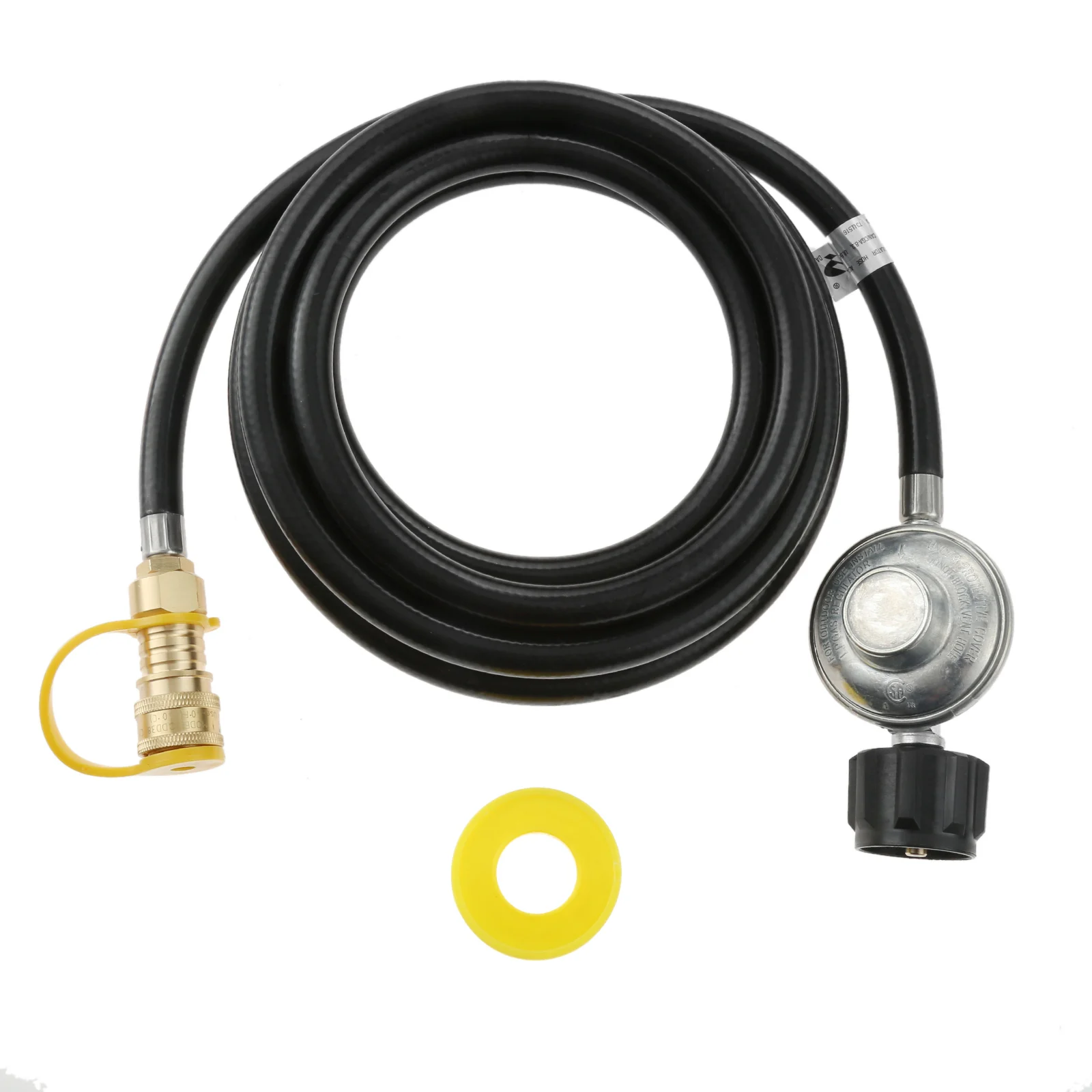 

12 Feet Low Pressure Propane Regulator with 3/8" Quick Plug Disconnect Adapter for Mr Heater Big Buddy BBQ Grill Camp Extension
