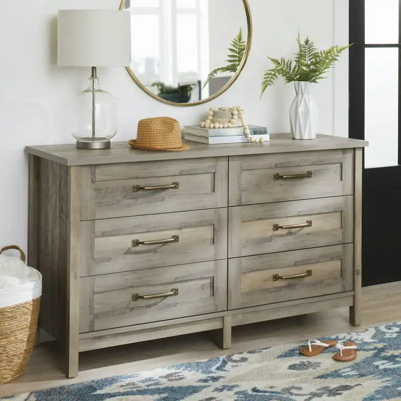 

Gardens Farmhouse 6 - Drawer Dresser, Rustic Gray