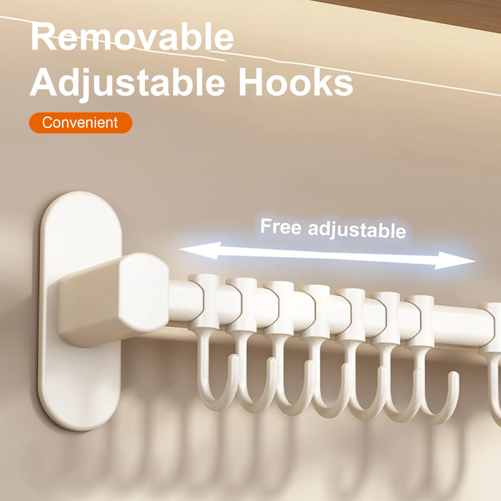 Стеллаж с крючками для кухни настенные вешалки без отверстий рельсовая полка