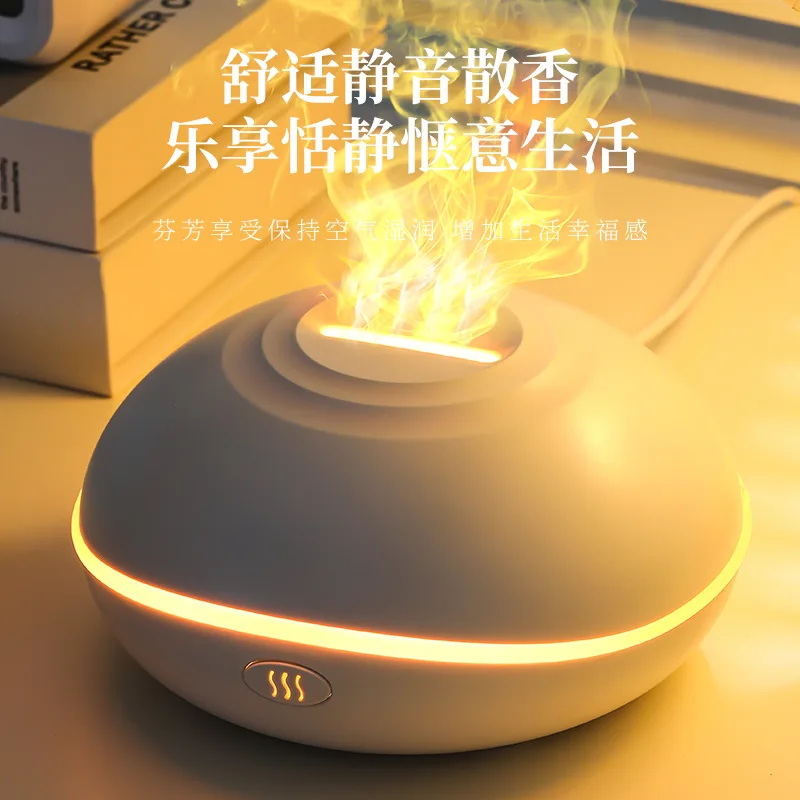 Фото USB-аромадиффузор в форме летающей тарелки для дома и спальни, с разноцветной подсветкой, увлажнитель воздуха, настольный. №4