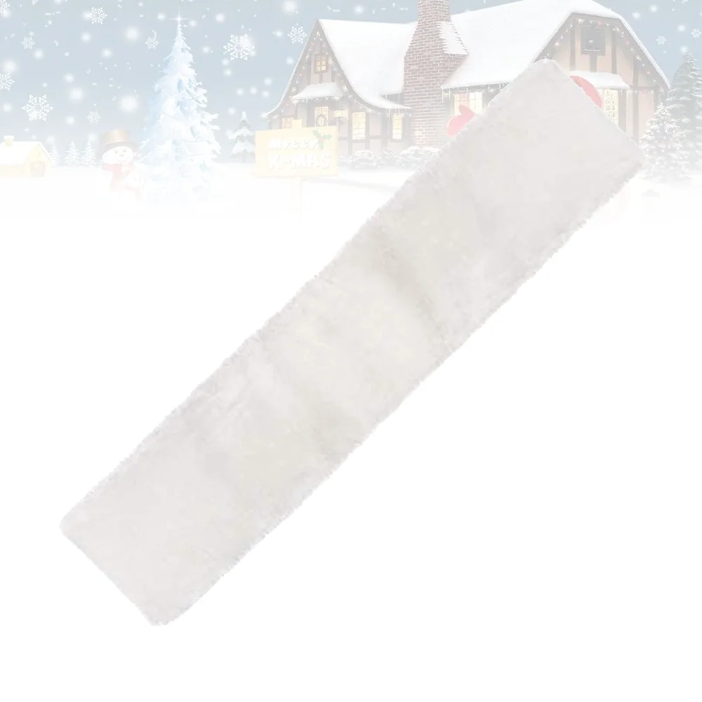 

Table Runner Christmaswhite Tableclothrunners Faux Fur Cover Decorations Holiday Dresser Kitchencovers Mat Snow Blanket Clothes