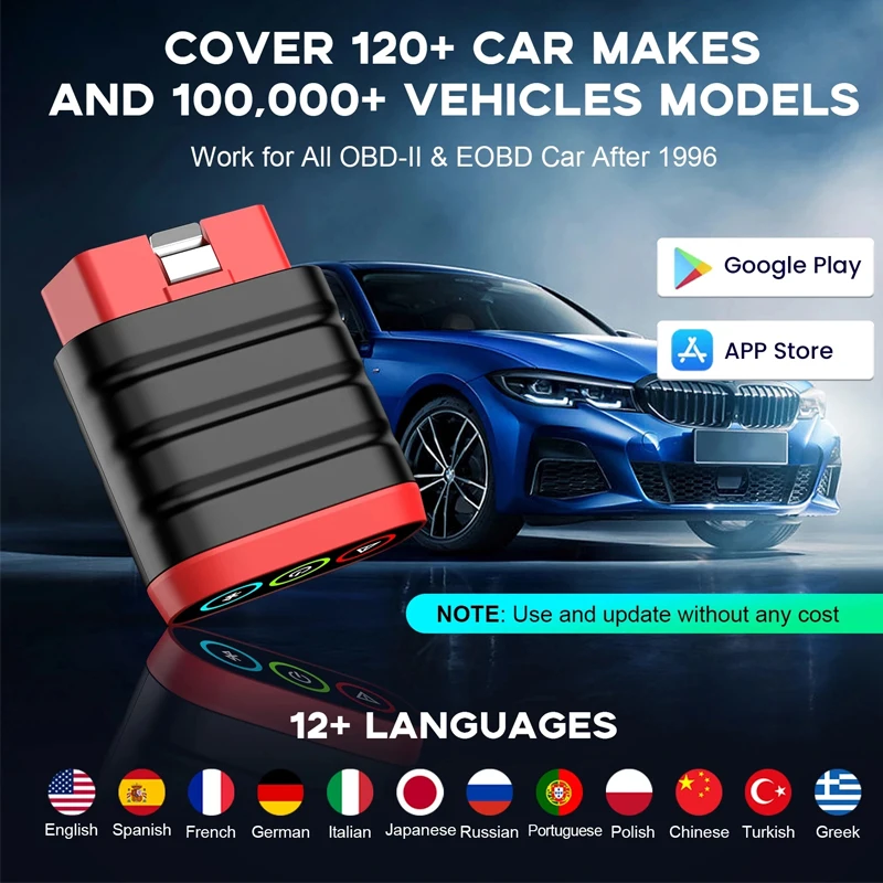 VIP 10-100 шт. THINKDIAG Mini/THINKCAR BD6 OBD2 сканер для всех автомобилей полная диагностика