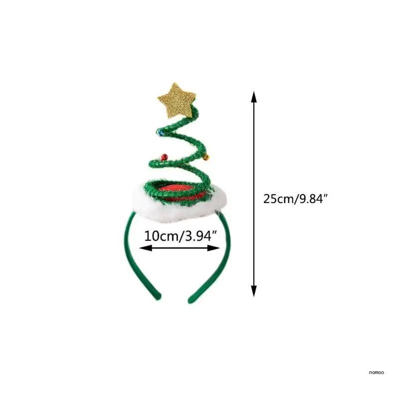 Обруч для волос в виде катушки форме елки головной убор елочки повязка на голову