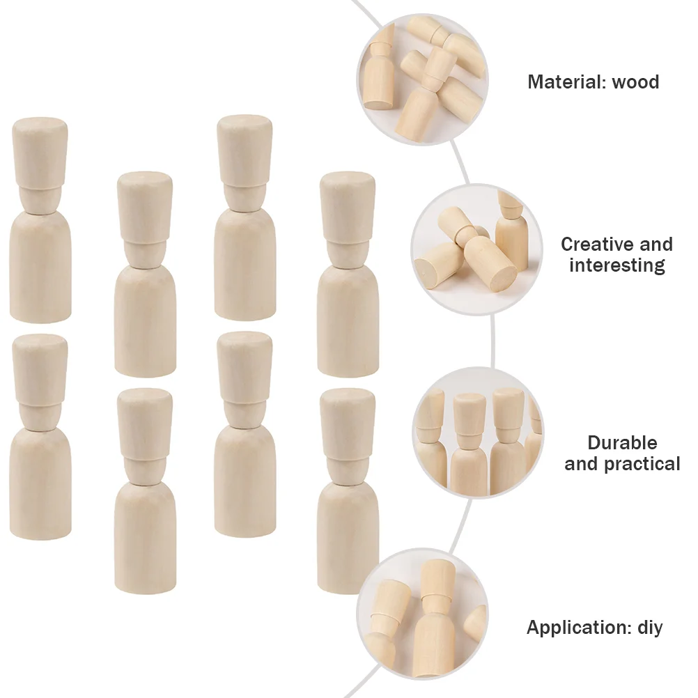 Ручной декор деревянные человеческие куклы игрушки сделай сам граффити