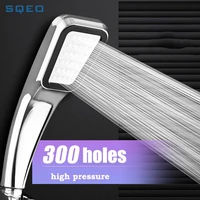 sqeo 300 holes high pressure rainfall shower head water saving chrome spray nozzle powerful shower head bathroom accessories