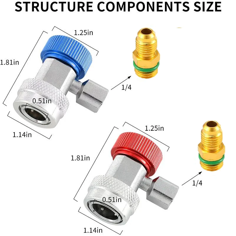R134A Freon H/L Автомобильный быстроразъемный соединитель адаптеры для кондиционера