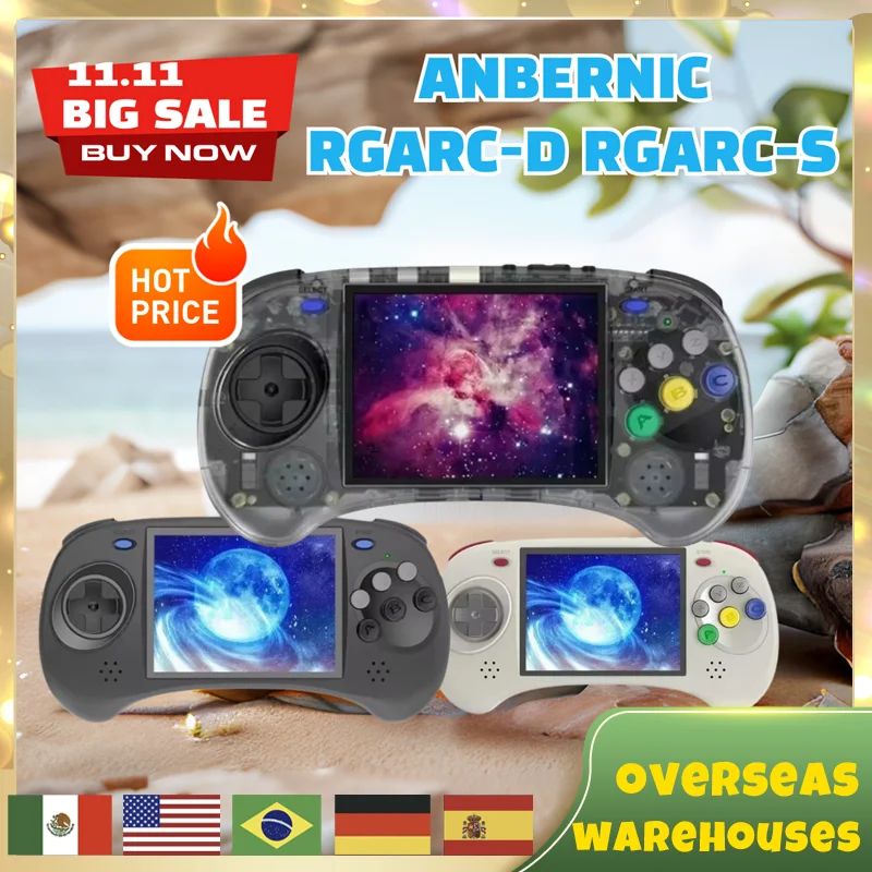 Портативная игровая консоль Anbernic Rgarc-d Rarc-s Android Linux Os 4-дюймовый Ips-экран 80000 игр