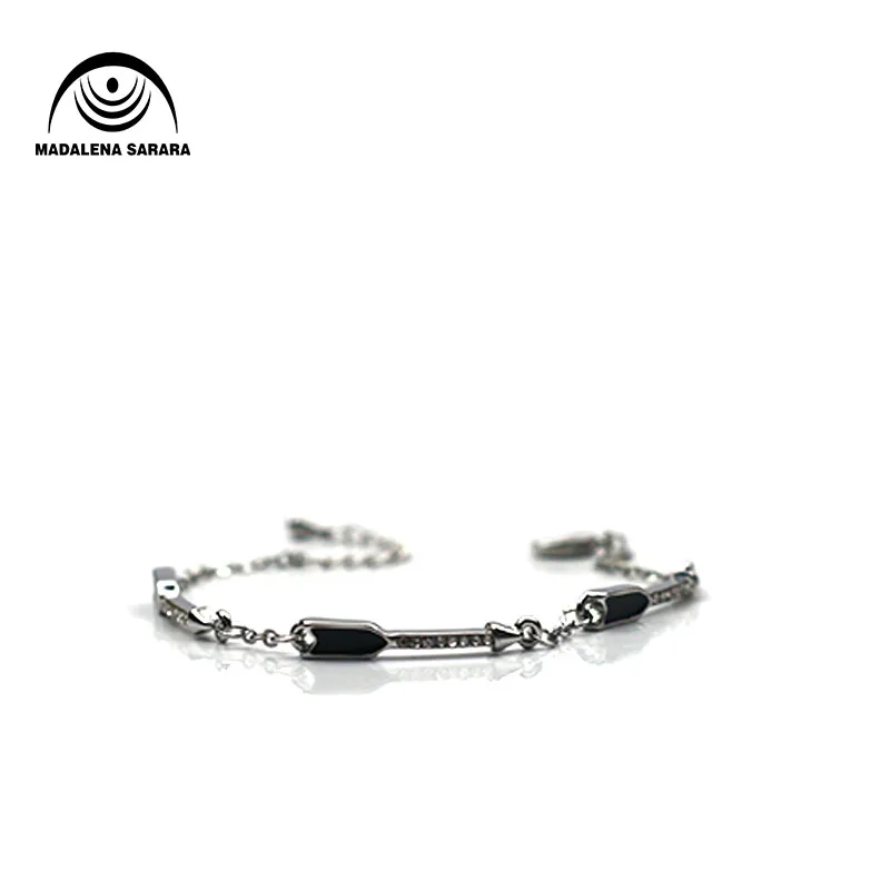 Модный браслет MADALENA SARARA, три меча, AAAA, Блестящий Шарм, два цвета на выбор