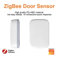 tuya smart zigbee door sensor door open closed detectors home alarm compatible with alexa google home smart life app