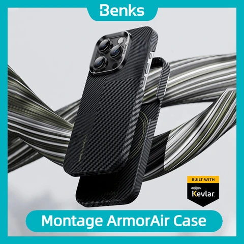 Benks монтаж ArmorAir Магнитная фотография с кевларом®Защитный чехол MagSafe для iPhone 15 Pro Max Apple 14ProMax