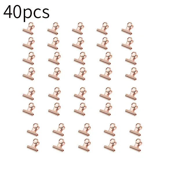 

20/40 шт., зажимы для мини-бульдога, офисные зажимы для отделки, зажимы для бумаг из нержавеющей стали, зажимы для тегов, сумок, магазинов, офиса, дома, кухни