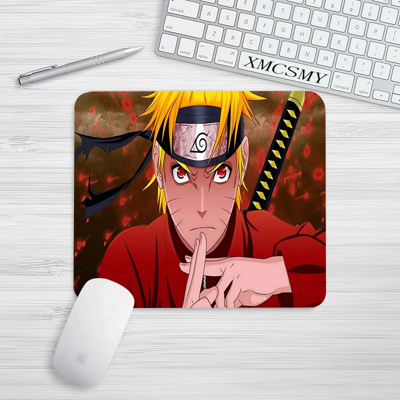 N-NarutoES Gaming Mouse Pad Small Mousepad Gamer Desk Protector Pc OfficeAccessories Keyboard Mat Deskmat Anime Cute Mause Pads 