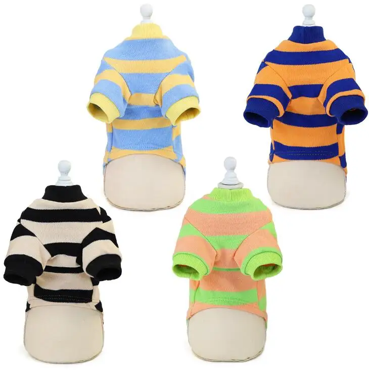 

New Product Comfortable Pet Two Feet Apparel Colorful Striped Dog Fleece Hoodie