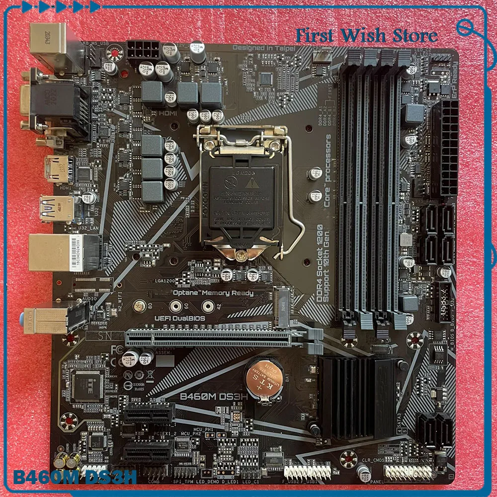 Для материнской платы G-i-g-a-b-y-t-e 1200pin 10-го поколения DDR4 PCIE3.0 6XSATA M.2 HDMI + DVI B460M DS3H