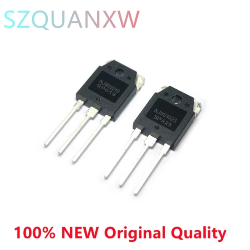 

10PCS - 10Pairs 100% Real Original New NJW0281G NJW0302G 15A 250V 150W NPN PNP Audio Amplifier Transistor NJW0281 NJW0302