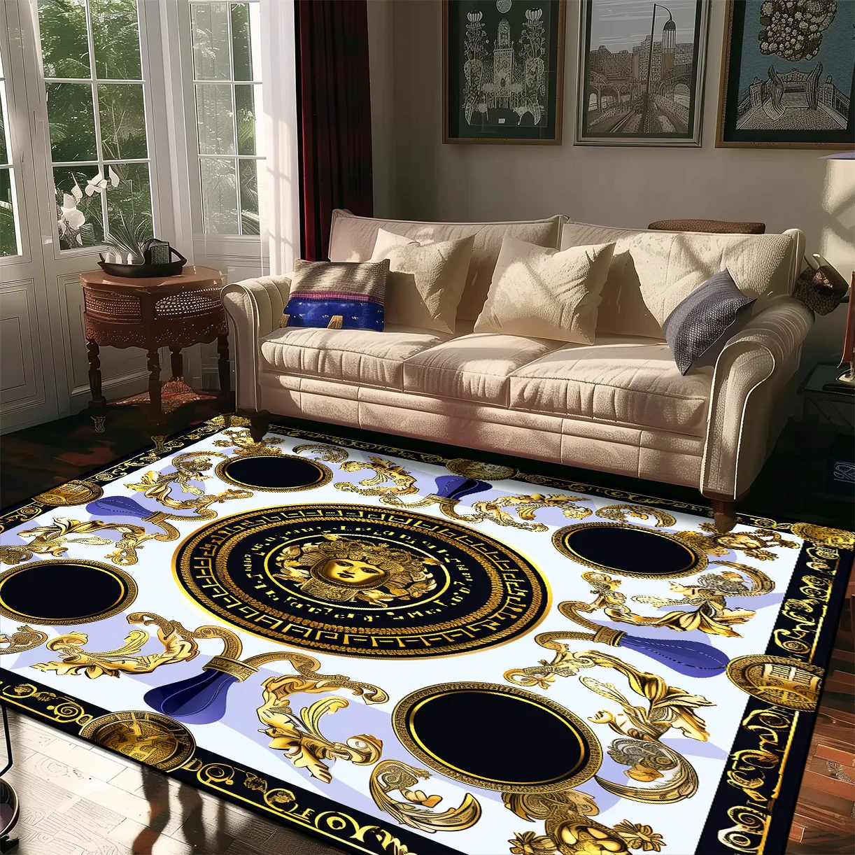 

Золотой декоративный ковёр