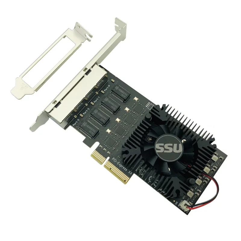 НОВЫЙ адаптер сетевой карты 2 5 Гбит/с ГБ Ethernet 4-портовый RJ45 PCIE PCI Express X4 2500 Мбит/с