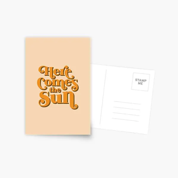 

Here Comes The Sun Postcard Bedroom Photo Hoom Memory Style Album Print Life Greeting Card Modern Aesthetic Boys Cartoon