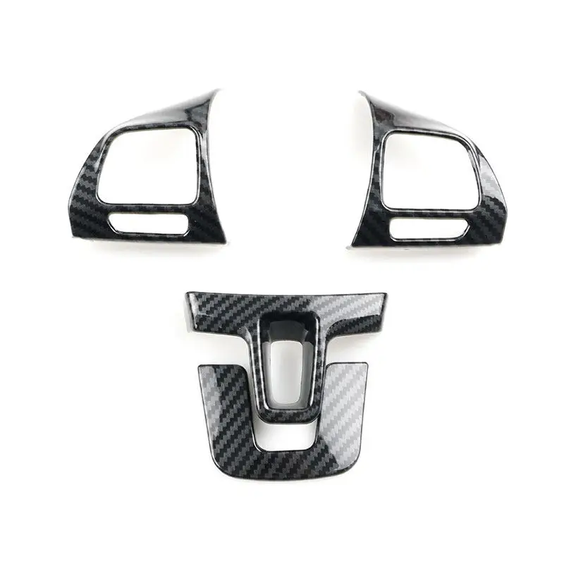 

ABS углеродное волокно автомобильные аксессуары внутренняя панель рулевого колеса защитная накладка для VW Golf MK6 PASSAT B7 Tiguan Jetta CC