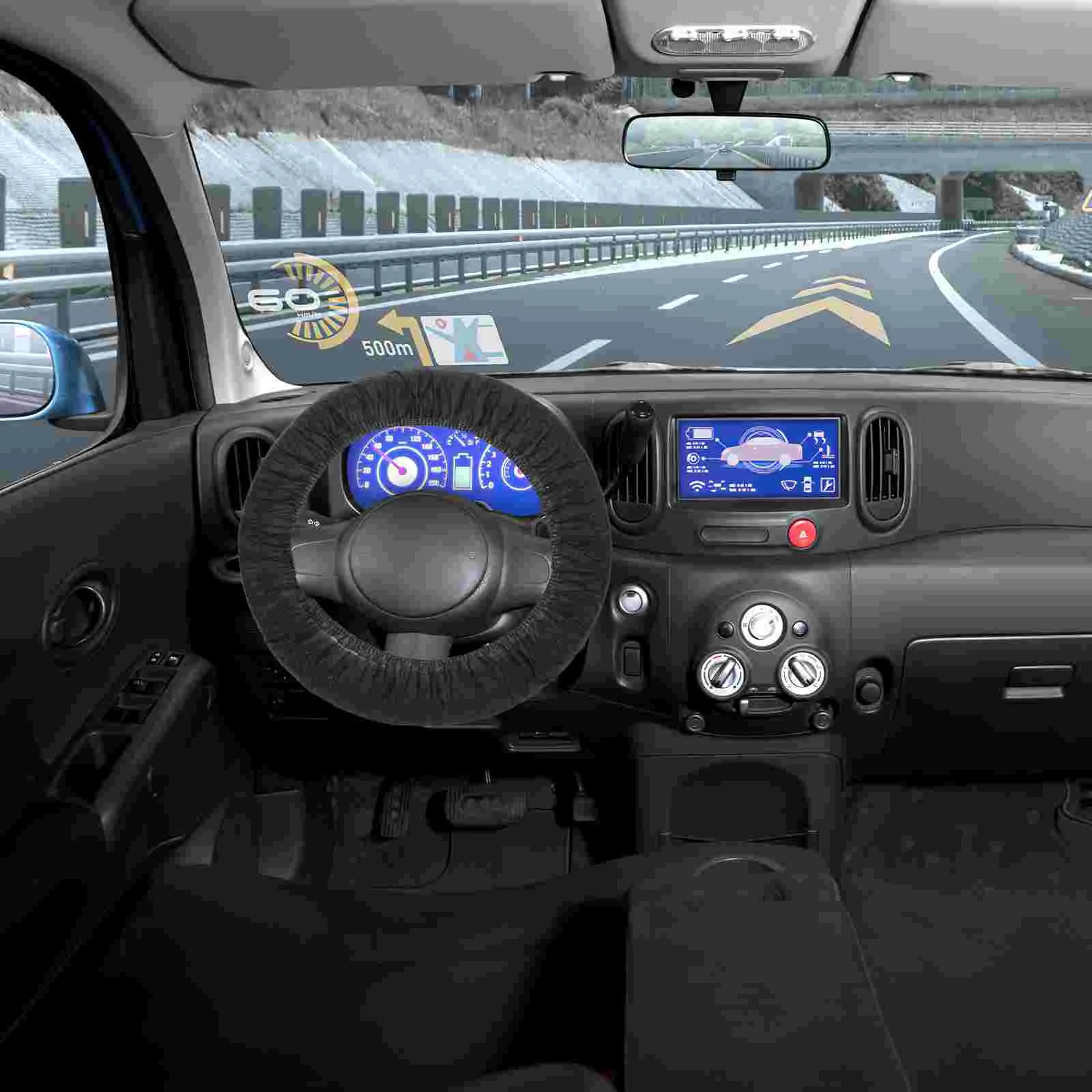 

50pcs Nonwoven Replacement Portable Winter Steering Wheel Covers Steering Wheel Cover Car Wheel Cover