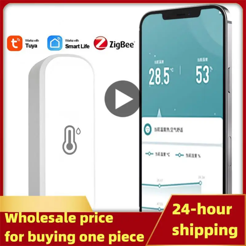 

Датчик температуры и влажности Tuya ZigBee/Wi-Fi, домашний подключенный термометр, совместим с умным ассистентом Alexa Life