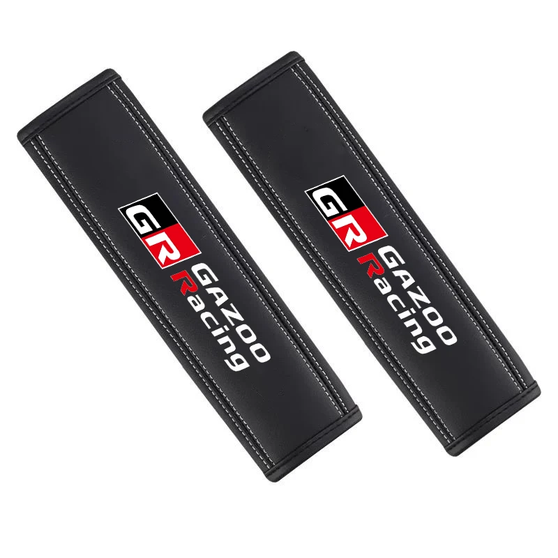 

2 шт. Кожаный Автомобильный Ремень безопасности Наплечные накладки для Toyota GR GAZOO Racing GR SPORT YARiS Corolla Harrier Camry автомобильные аксессуары