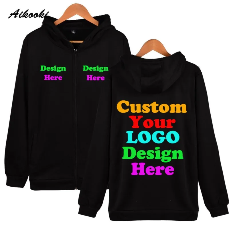 

Custom Zipper Hoodies Logo Text Men Jacket Personalized Customize Zip Up Sweatshirt Women Customization DropShip Coats Plus Size