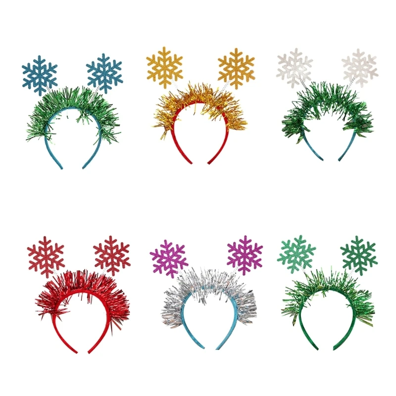 

Christmas Hair Hoop Christmas Snowflake Headband Christmas Glitter Headband