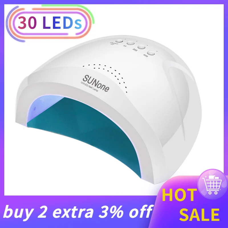 

NEW LED UV Lamp Nail Dryer 30LEDs Gel Polish Curing Lamp Wave Polish Machine 48W High Power Quick Dry Lamp For Manicure Machine