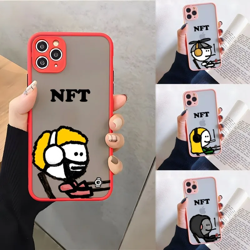 

Mfers NFT Phone Case Matte Translucent For IPhone Apple 12 Pro 13 11 14 Max Mini Xs X Xr 7 8 6 6s Plus Se 2020 Cover