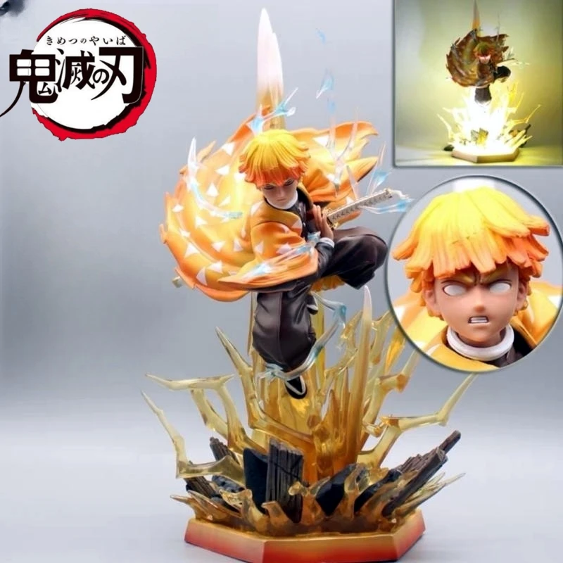 

Demon Slayer Agatsuma Zenitsu Pvc Action Figures Thunderclap And Flash Effect Anime Kimetsu No Yaiba Figurine Model Gift Toys