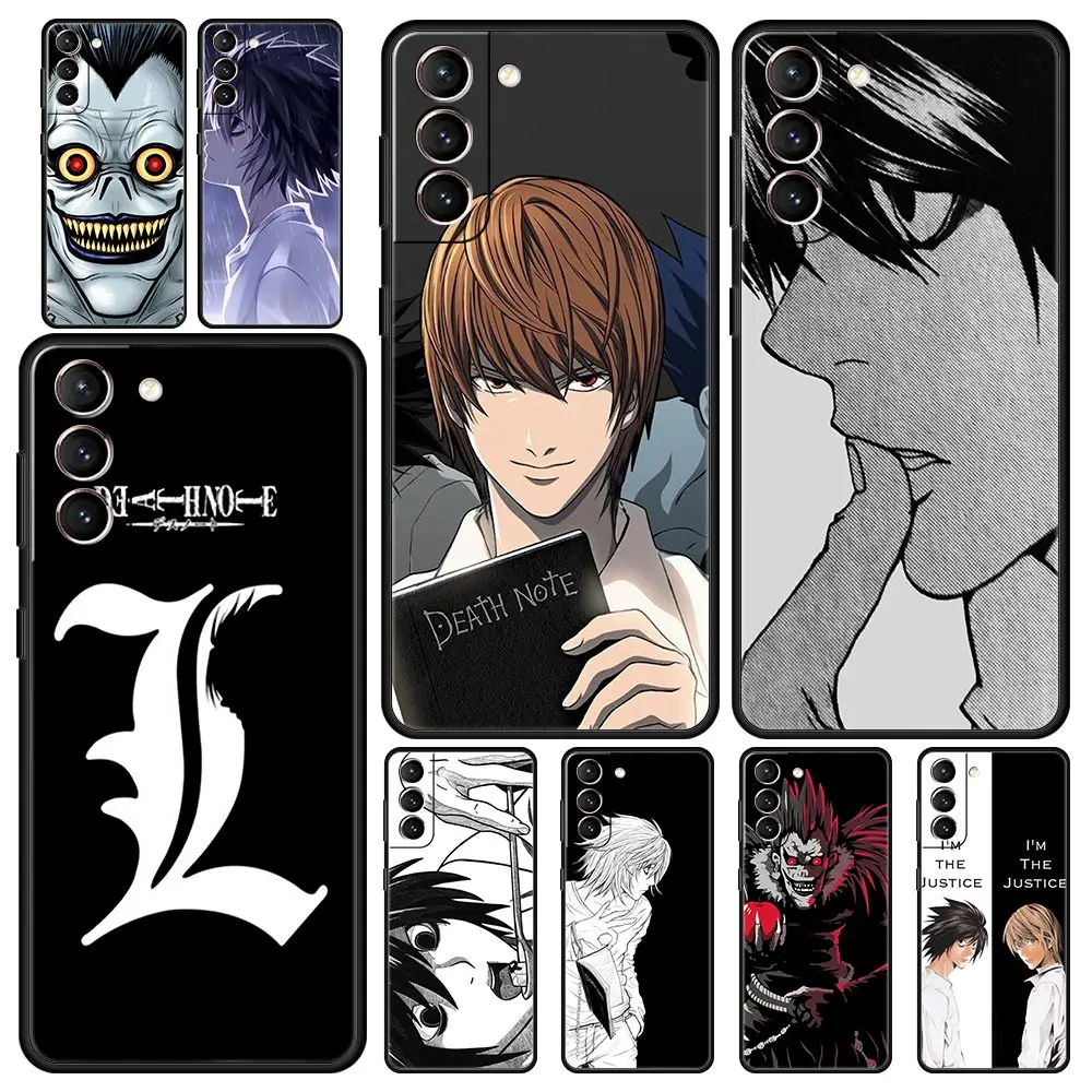 

Death Note Yagami Light Phone Case For Samsung Galaxy S23 Ultra S22 S21 S20 FE 5G S10 S10E S9 S8 Plus Note 20 Soft Black Cover