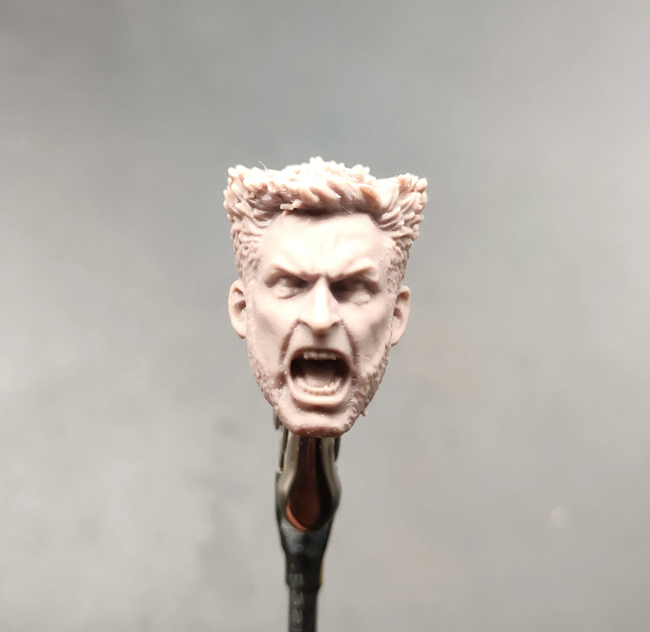 

1/18 1/12 1/10 Hugh Jackman злобная Неокрашенная голова для Фигурки 3,75 "6" 7 "SHF ML Mafex Mez NECA