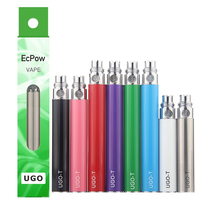 UGO-T 650 900 1100mah USB Passthrough Bottom Charges 510 Thread EGO T Battery Electronic Cigarette