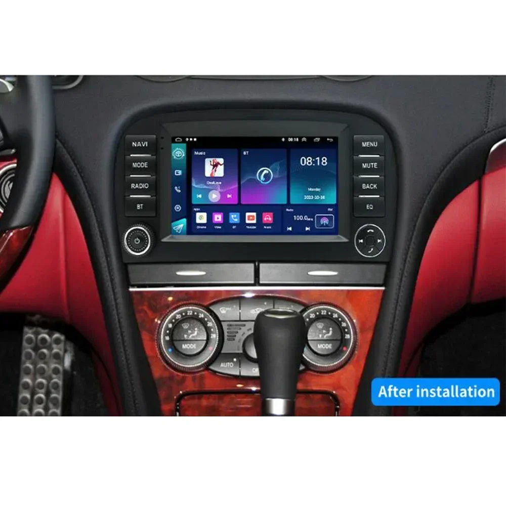 8-ядерный QLED 8+256G Android все в одном для Mercedes Benz SL R230 SL350 SL500 SL55 SL600 SL65 2001-2007 Беспроводной