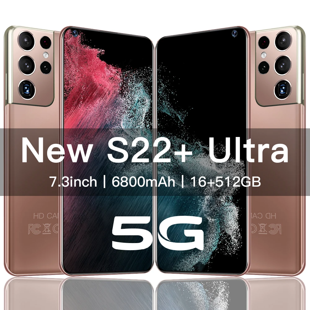 2022 globale version s22 ultra 7 3inch smartphone 16512gb 6800mah 2448mp celular entsperren handys mobile phones 5g telefone free global shipping