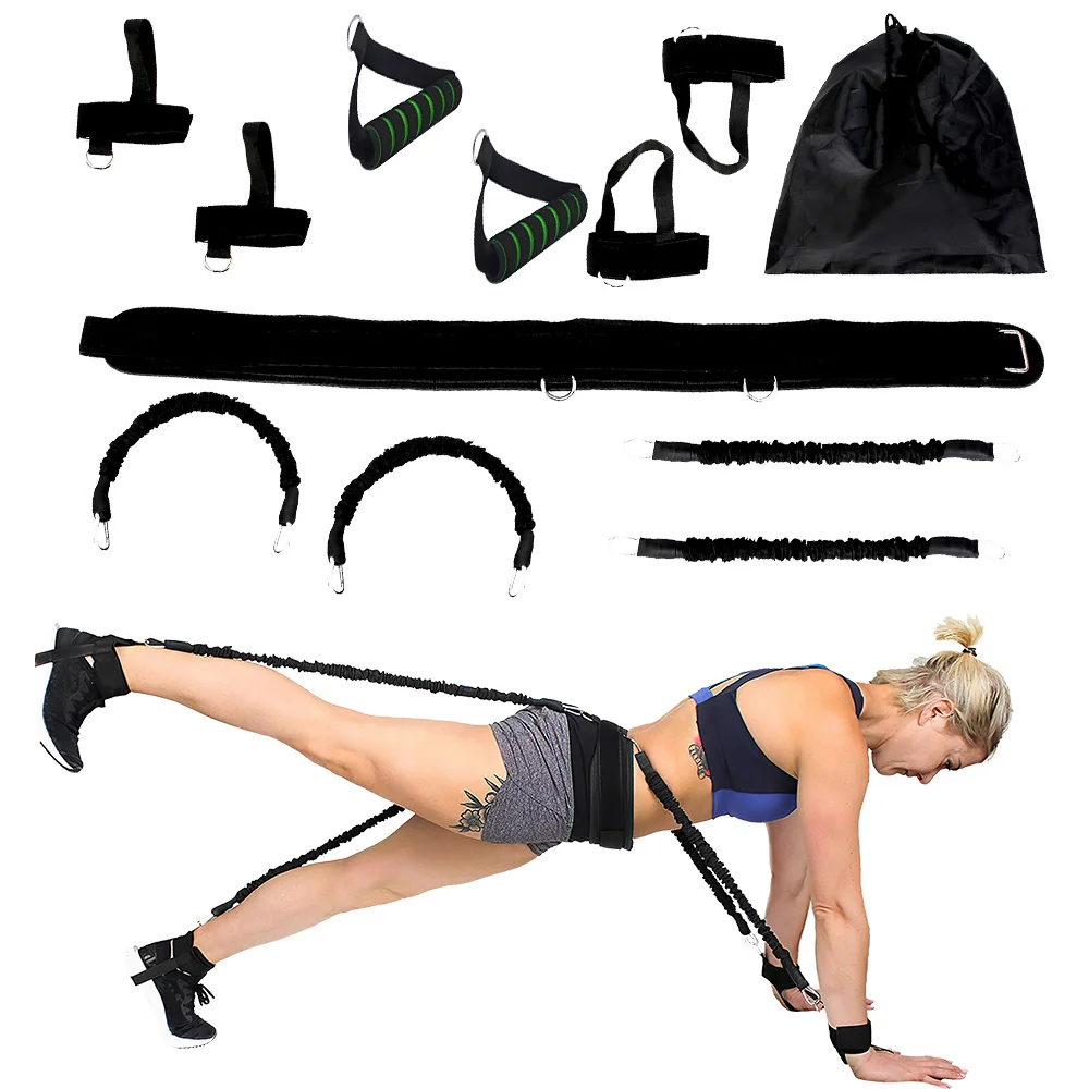 

Bounce Trainer Fitness Equipment Resistance Band Boxing Training Set Latex Tube Tension Rope Waist Leg Trainer for Gym Workout