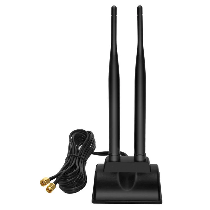 

2.4G 5.8G WIFI Antenna Dual Band Magnetic Base Aerial RP SMA Male with 2M Cable for Wireless Router Network Card