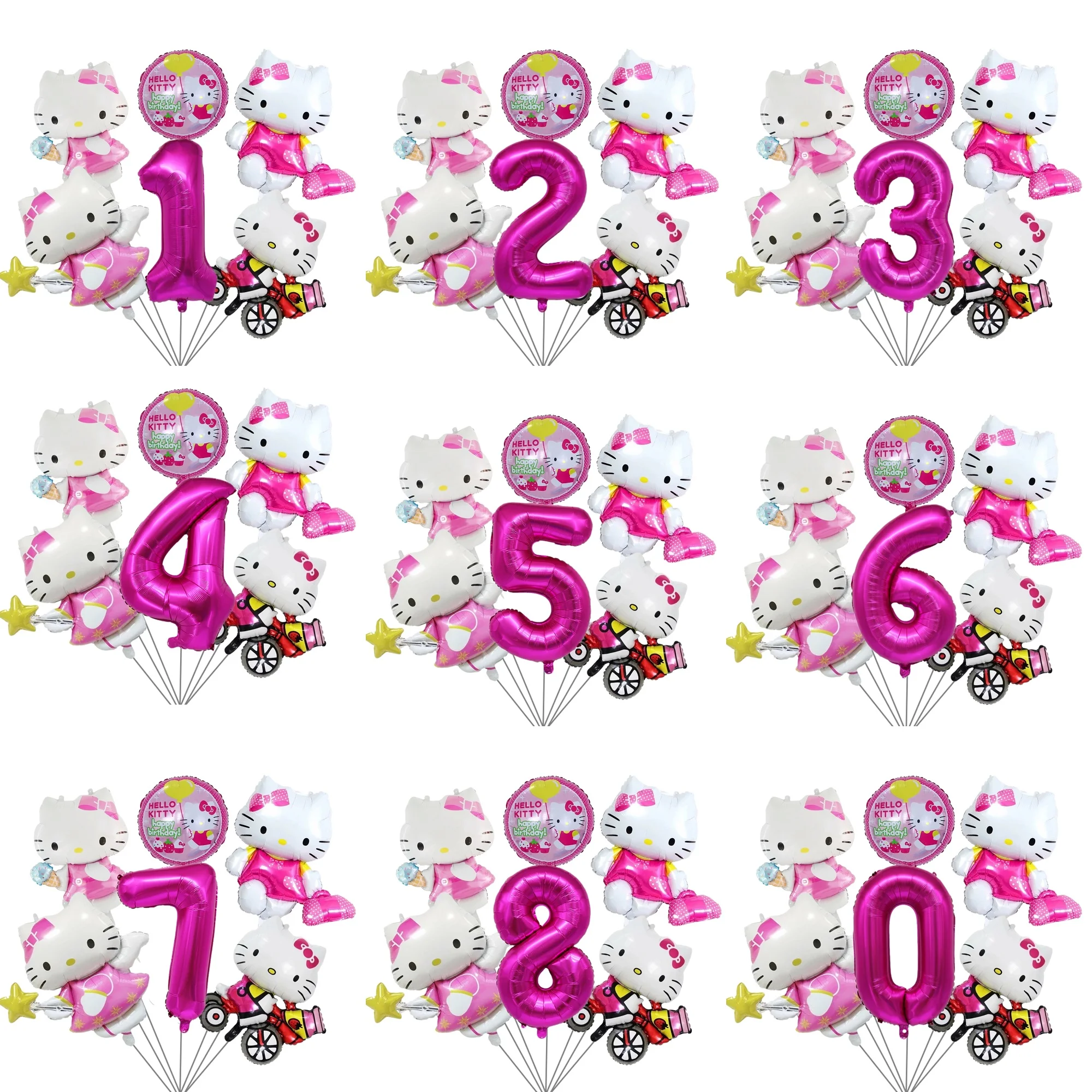 Фольгированные шары для украшения дня рождения 6 шт