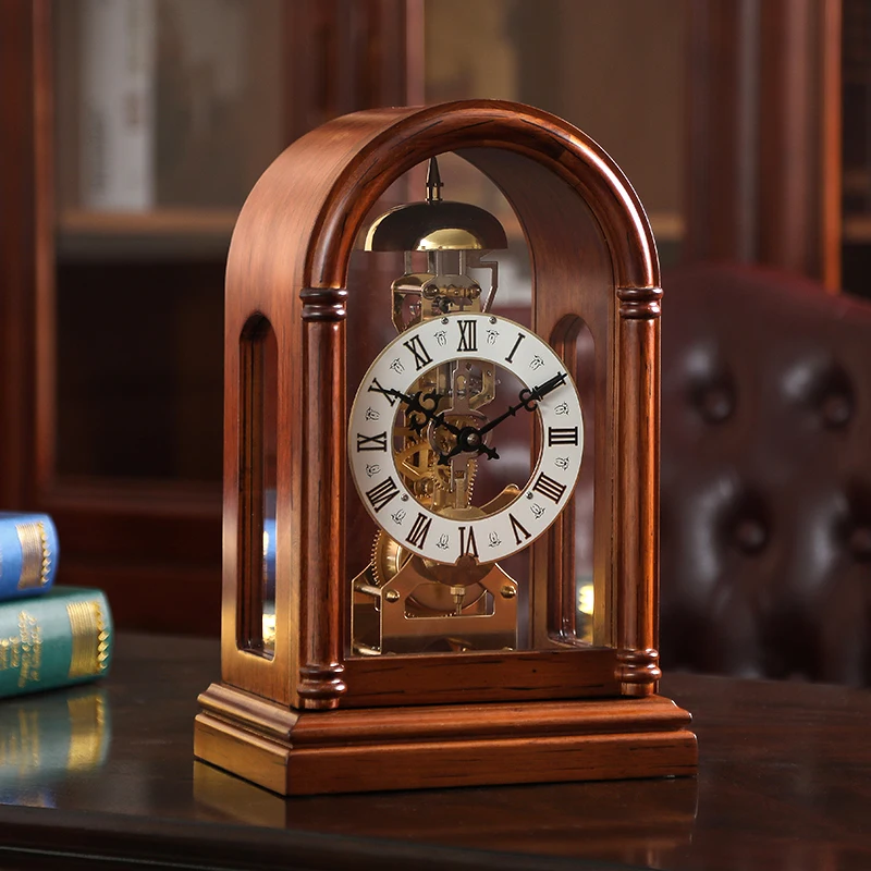 

Retro Mechanical Clock Living Room Chinese Desk Clock Household